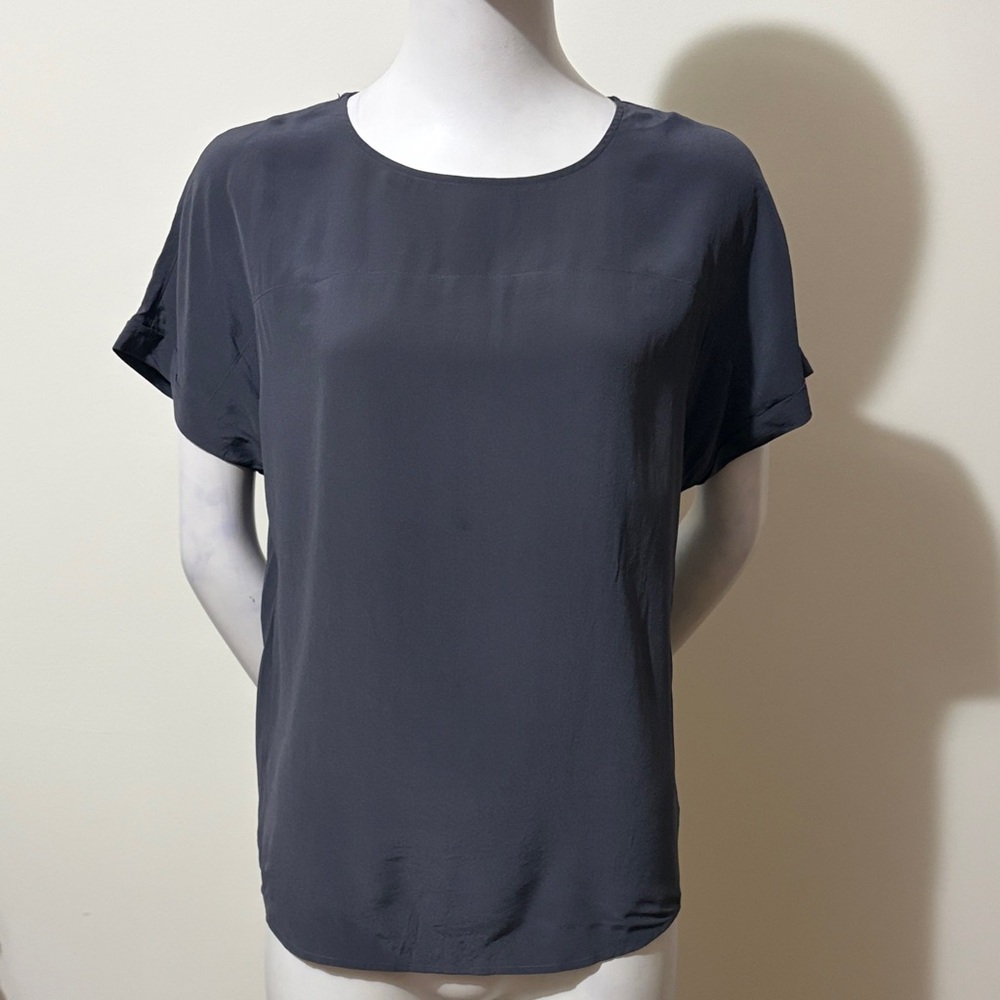 Madewell Silk Elegant Gray Women's Top Size XXS